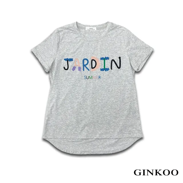 【GINKOO 俊克】JARDIN字母插圖設計上衣