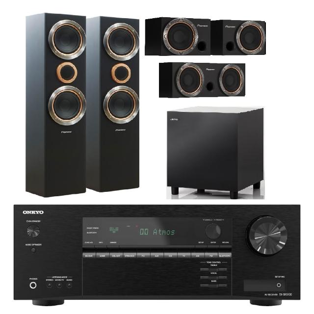 【ONKYO】TX-SR3100+先鋒S-RS55TB五聲道+Jamo SUB210 重低音喇叭(5.1聲道劇院組)