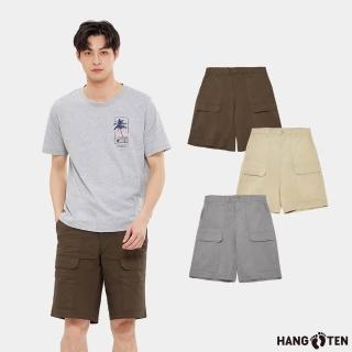 【Hang Ten】男裝-STRAIGHT FIT多口袋直筒工作短褲(多色選)