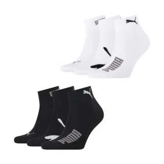 【PUMA】男女款 中筒襪3雙裝 白/黑(彪馬 跳豹 男襪 女襪 襪子 運動襪 小腿襪 柔軟 棉質 高彈 耐磨)