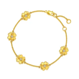 【點睛品】閃耀星鑽 黃金手鍊