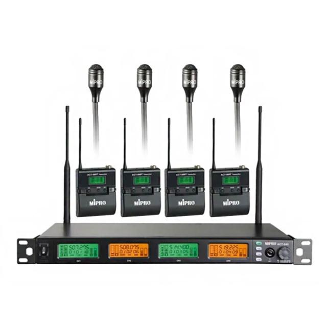 【MIPRO】ACT-545 配4領夾式麥克風(UHF類比寬頻四頻道無線麥克風)