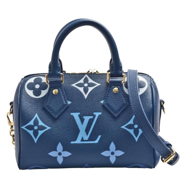 LV LOUIS VUITTON路易威登 M46517 經典 Speedy Bandouliere 20 漸變色 Empreinte 皮革手提/斜背包