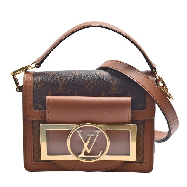 LV LOUIS VUITTON路易威登 M46537 Mini Dauphine Lock XL Monogram 帆布肩 斜背包