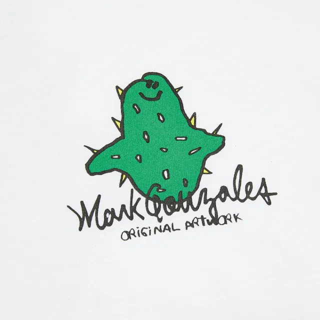 【Mark Gonzales】男女同款 仙人掌小天使T恤-白色