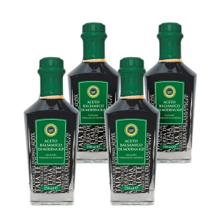 【Terra Del Tuono】義大利巴薩米克醋 橡木桶熟成6年(綠標_250mlX4)