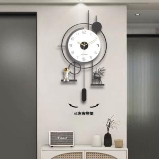 【匠俱】高檔現代創意鐘表家用客廳靜音掛鐘(大屏幕 十檔調節 可擺可掛 遙控器 萬年曆 溫度 鬧鐘 計)