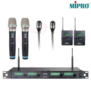 【MIPRO】ACT-343PLUS 配2手握32H+2領夾式麥克風(1U四頻道自動選訊無線麥克風)