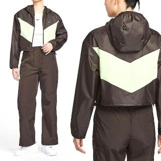 【NIKE 耐吉】LTWT HDED 女款 咖啡色 短版 落肩 運動 休閒 拉鍊 連帽 外套 HJ1183-220