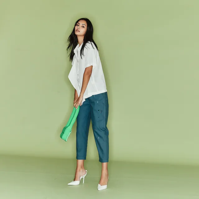 【ICHE 衣哲】Copine法式不規則拼接設計造型襯衫上衣