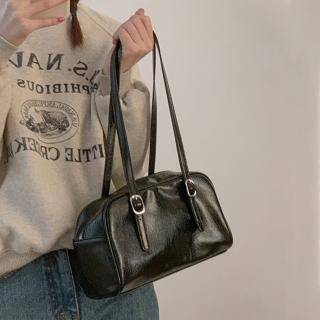 【LEESA】保齡球包\復古包包\小眾包包\腋下包\單肩包\大容量包\黑色女包\平價包包\百搭單