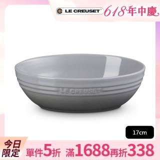 【Le Creuset】瓷器橢圓形湯碗17cm(迷霧灰)