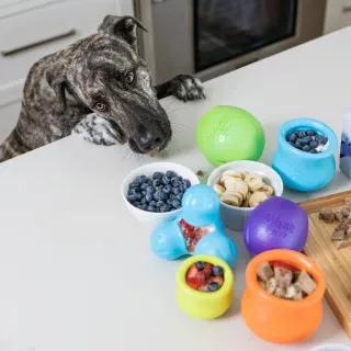 【West Paw】Toppl益智搖擺漏食3英吋-S(中小型犬/狗玩具/耐咬/互動/益智/漏食/慢食/浮水/寵物玩具)