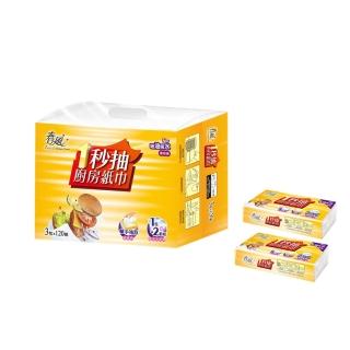 【春風】一秒抽取式廚房紙巾 120抽x6包