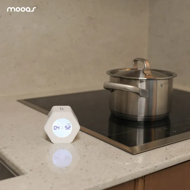 【Mooas】韓國六角轉轉專注學習定時器2件組(番茄鐘、番茄工作法、時鐘、靜音鬧鐘、考試用品、禮品)