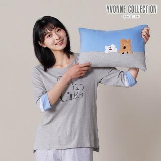 【YVONNE 以旺傢飾】QUOKKA & BOBO 方形抱枕（30x45公分）-晨霧藍(DINOTAENG)