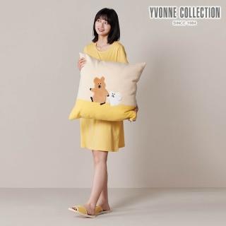 【YVONNE 以旺傢飾】QUOKKA & BOBO 方形抱枕（60x60）-小麥棕(DINOTAENG)