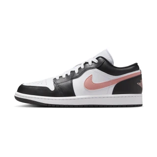 【NIKE 耐吉】Air Jordan 1 Low 男鞋 黑粉白色 復古 低筒 AJ1 喬丹 運動 休閒鞋 553558-165