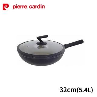【pierre cardin 皮爾卡登】超輕量鈦晶炒鍋32cm 附蓋 PCJR-029(5.4L)