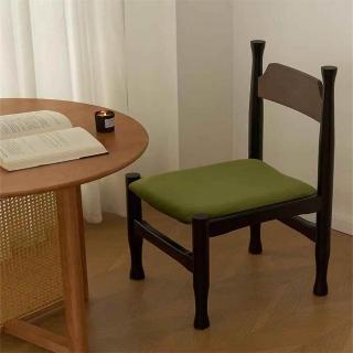 【超微米】中古實木椅子 法式輕奢復古餐椅 設計師款梳妝椅 餐廳休閑家用靠背椅(法式實木靠背椅)
