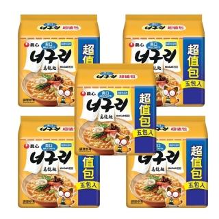 【農心泡麵】爽口海鮮烏龍拉麵5入超值包(600g*5袋組)
