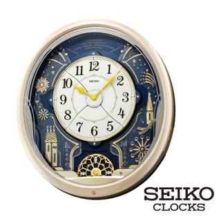 【SEIKO 精工】煙火摩天輪Hi-Fi音樂掛鐘QXM239S(6首音樂)