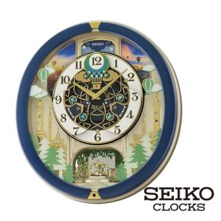 【SEIKO 精工】熱氣球森林Hi-Fi音樂掛鐘QXM398L(40組Hi-Fi音樂 整點音樂報時 燈光感應)