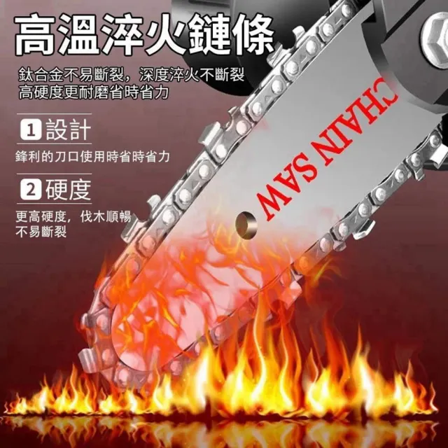 【Ogula 小倉】6吋電鏈鋸 288VF大功率 無線小型電鏈鋸 兩電+2根鏈條(伐木鋸/修枝電鋸/電動伐木鋸)