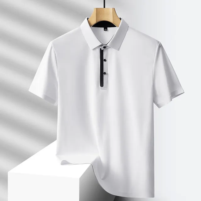 【巴黎精品】極速出貨 POLO衫短袖上衣(休閒冰絲彈力涼爽男裝6色a1eo13 2G)
