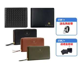 【CROSS】POLICE 台灣總經銷 限量2折 頂級小牛皮男用短夾女用長夾 全新專櫃展示品(買一送一皮帶)