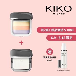 【KIKO MILANO】彩色烘焙蜜粉餅6.5g+恆彩裸肌礦物蜜粉餅9.7g(蜜粉/蜜粉餅/妝前乳/飾底乳/粉底液/CC霜/遮瑕)