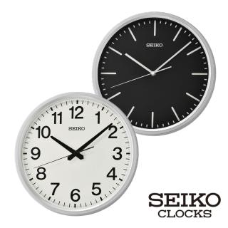 【SEIKO 精工】經典數字/簡約顯示 指針式掛鐘 時鐘QHA009(時分秒指標顯示 簡約設計)