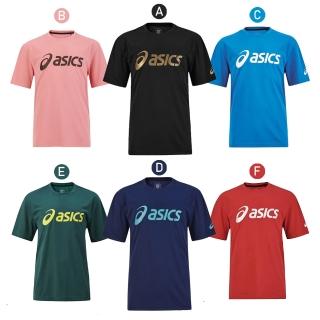 【asics 亞瑟士】asics 亞瑟士 男女款運動LOGO排汗短袖T恤-臺灣製 慢跑 上衣 多色(K31415-90A)