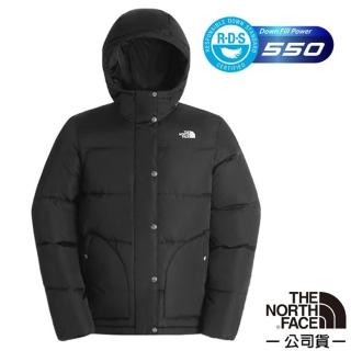 【The North Face】女 防潑水防風保暖連帽羽絨外套.夾克.風衣.大衣.雪衣(8DMM-JK3 太空黑 V)