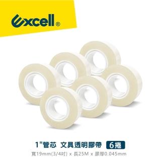 【Excell.tw】超黏極透亮小膠帶-25M-12捲(1-25M-19mm-TW-12)