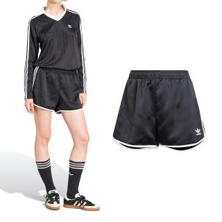 【adidas 愛迪達】3S SPRINTER 女款 黑色 運動 三葉草 休閒 短褲 JD3119