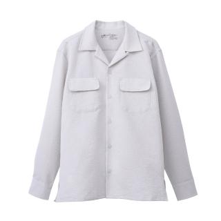 【MUJI 無印良品】男透氣彈性泡泡紗襯衫式外套(共4色)