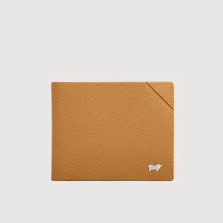 【BRAUN BUFFEL 德國小金牛】斯萊特-A 8卡中間翻零錢袋皮夾-淺棕色(BF565-318-CS) 錢包送禮推薦