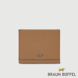 【BRAUN BUFFEL 德國小金牛】維克多-D2 8卡男夾-淺棕色(BF512-313-CS) 錢包送禮推薦