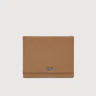 【BRAUN BUFFEL 德國小金牛】維克多-D2 8卡中間翻零錢袋短夾-淺棕色(BF512-318-CS) 錢包送禮推薦