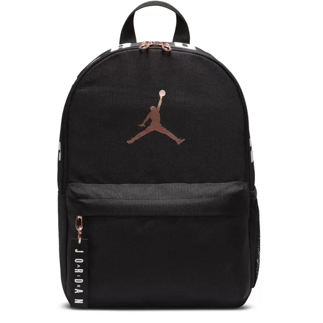 【NIKE 耐吉】JORDAN喬丹AIR MINI經典玫瑰金雙肩小包 多收納透氣後背包成人書包潮流包包(JD2343030TD003)