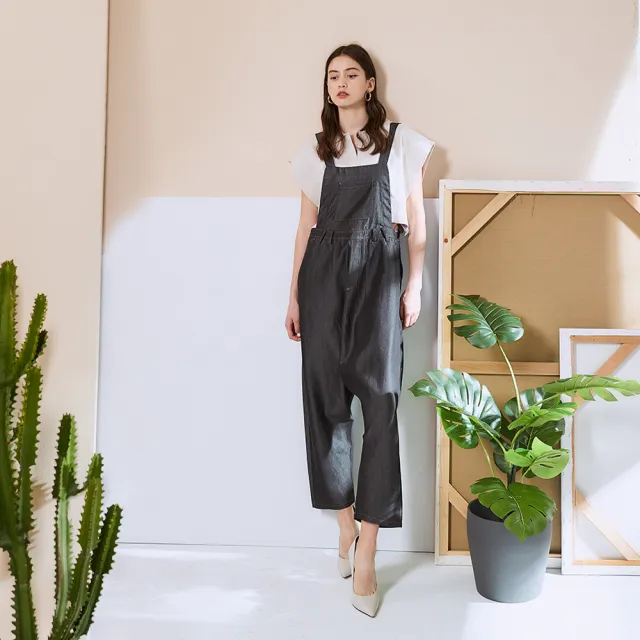 【ICHE 衣哲】Cop.Copine 法國原裝進口輕都會直筒連身吊帶褲