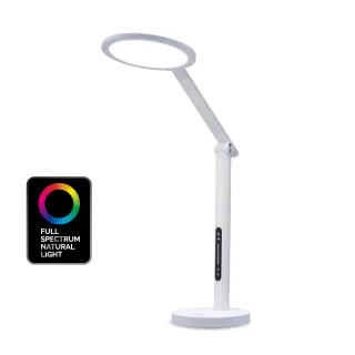 【喜光全光譜】2入組 均勻護眼光 蓋亞白Θ 全光譜LED護眼檯燈(柔和好護眼)