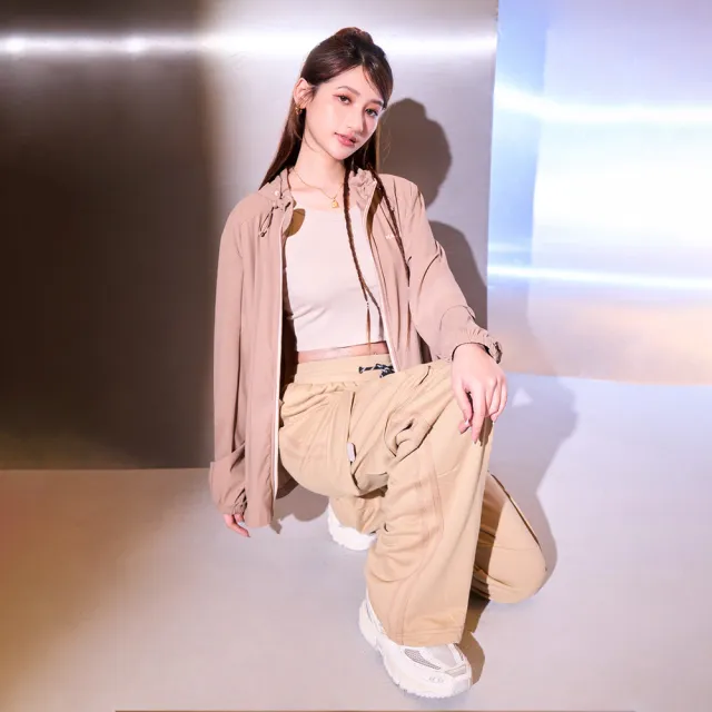 【MAJOR MADE】工裝M字雙口袋棉寬褲(女裝長褲/休閒褲/運動褲)