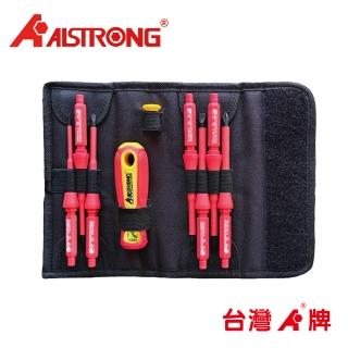 【ALSTRONG】ISW-100組合式絕緣螺絲起子10件組(絕緣起子頭 多功能組合 一字起子 十字起子 電工工具)