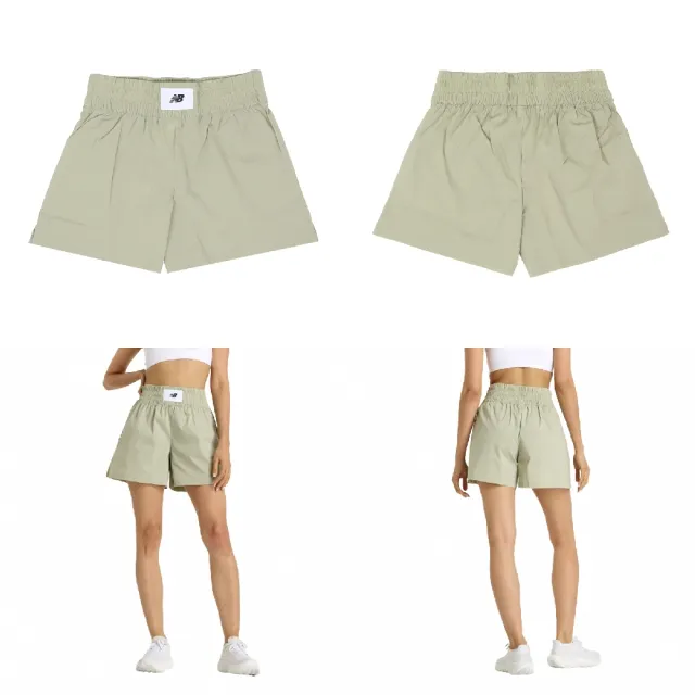 【NEW BALANCE】短褲 Pull On Short 女款 綠 拳擊褲設計 寬鬆 高腰 褲子 NB(WS51102OVN)