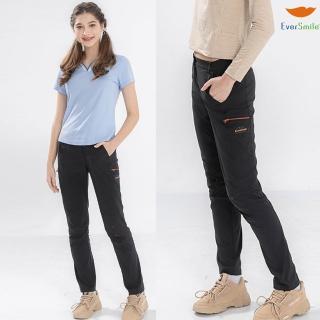 【EverSmile 幸福臺灣】女再生耐磨涼感撥水長褲(無氟撥水、抗汙、彈性耐磨、側邊鬆緊、涼感長褲、環保布料)