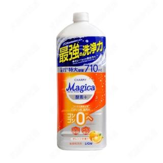 【LION 獅王】CHARMY Magica洗碗精補充罐-酵素PLUS 柑橘香氛 710ml(平行輸入)
