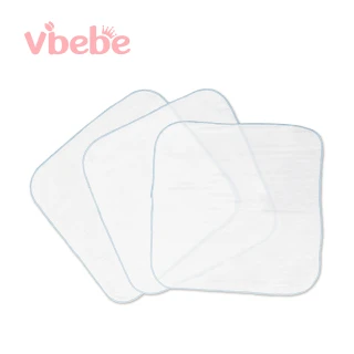 【Vibebe 官方直營】紗布手帕3入(台灣製 100%純棉 嬰兒口水巾 新生兒手帕 柔軟舒適 易乾)