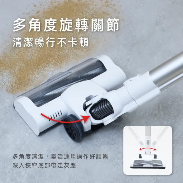 【KINYO】多功能 輕旋無線吸塵器 HEPA濾網 600ml集塵桶 70dB低噪音(KVC-6239)